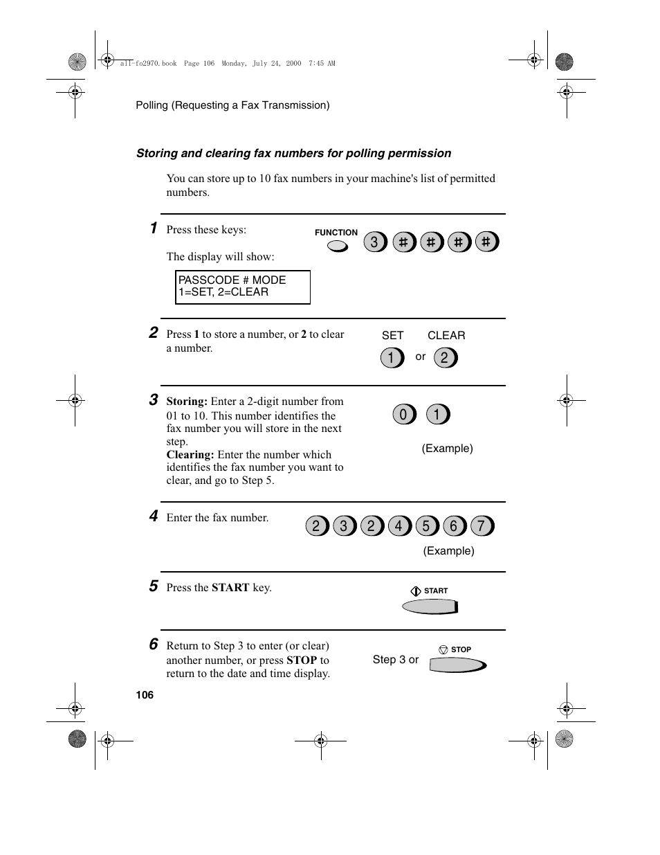 Sharp FO-2970M User Manual | Page 108 / 152