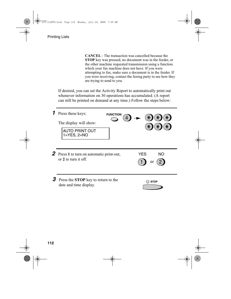 Sharp FO-2970M User Manual | Page 114 / 152