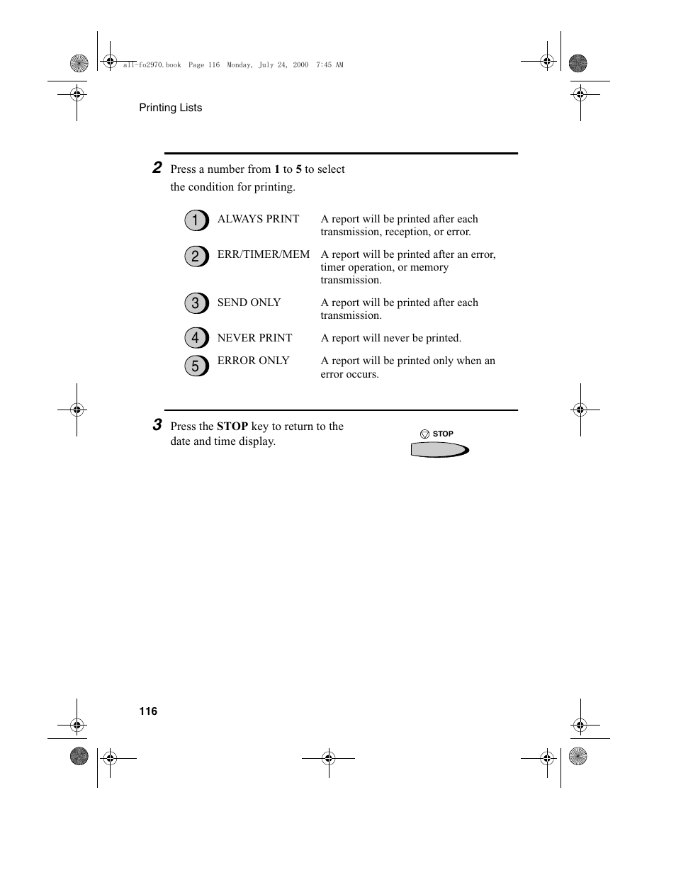 Sharp FO-2970M User Manual | Page 118 / 152