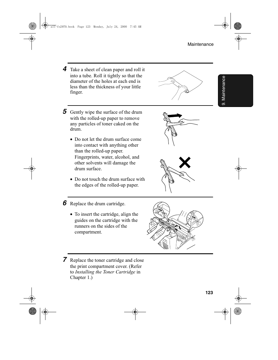 Sharp FO-2970M User Manual | Page 125 / 152