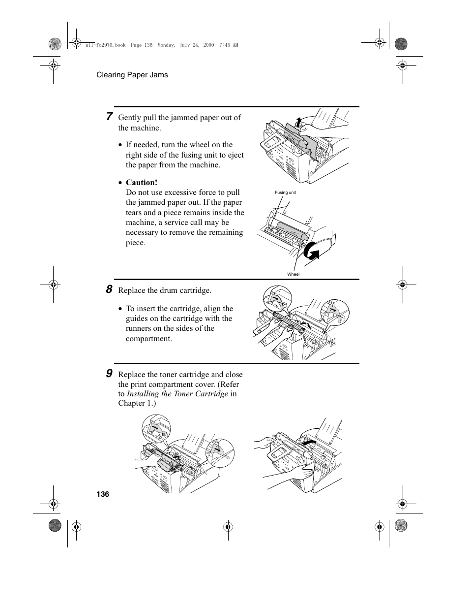 Sharp FO-2970M User Manual | Page 138 / 152