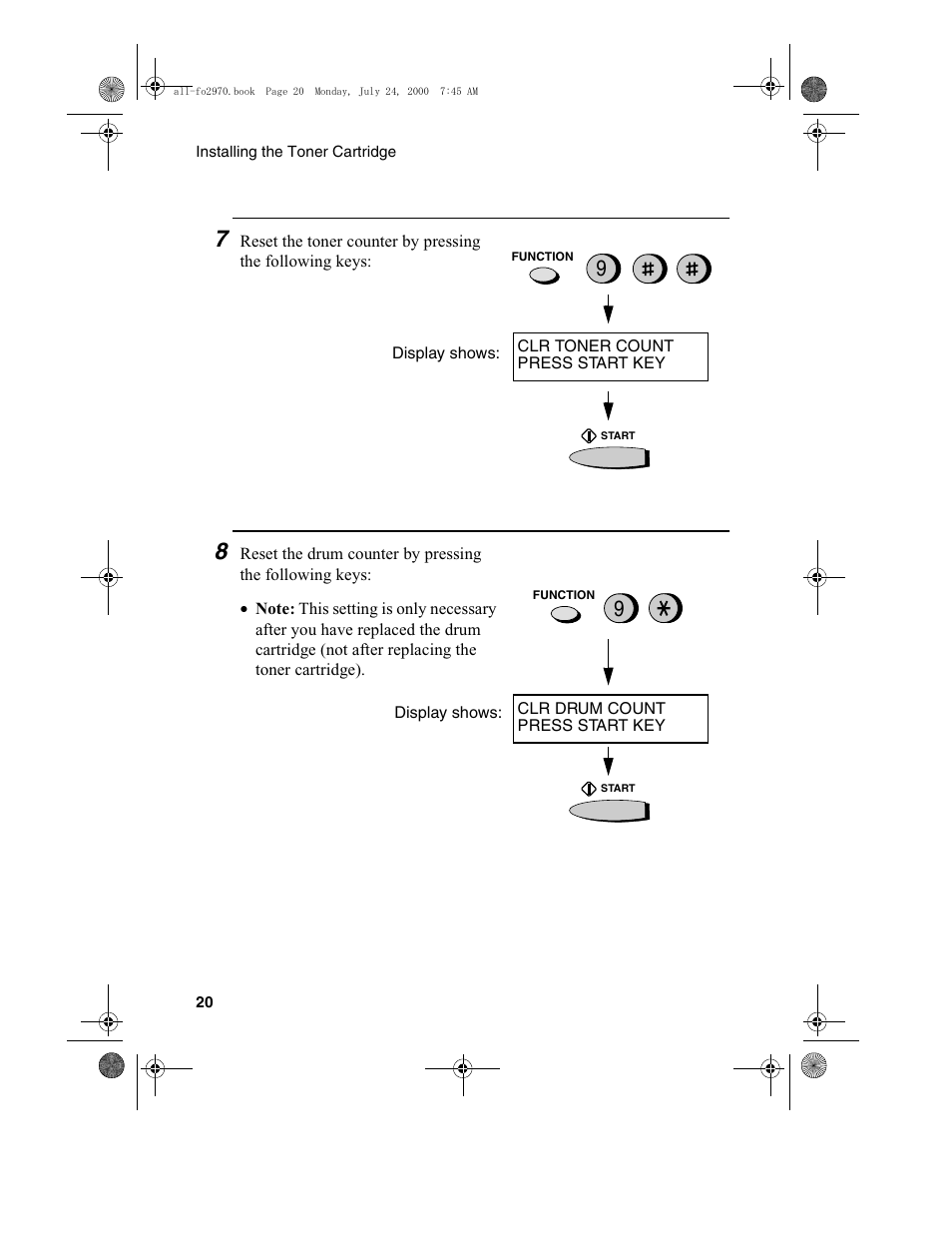 Sharp FO-2970M User Manual | Page 22 / 152