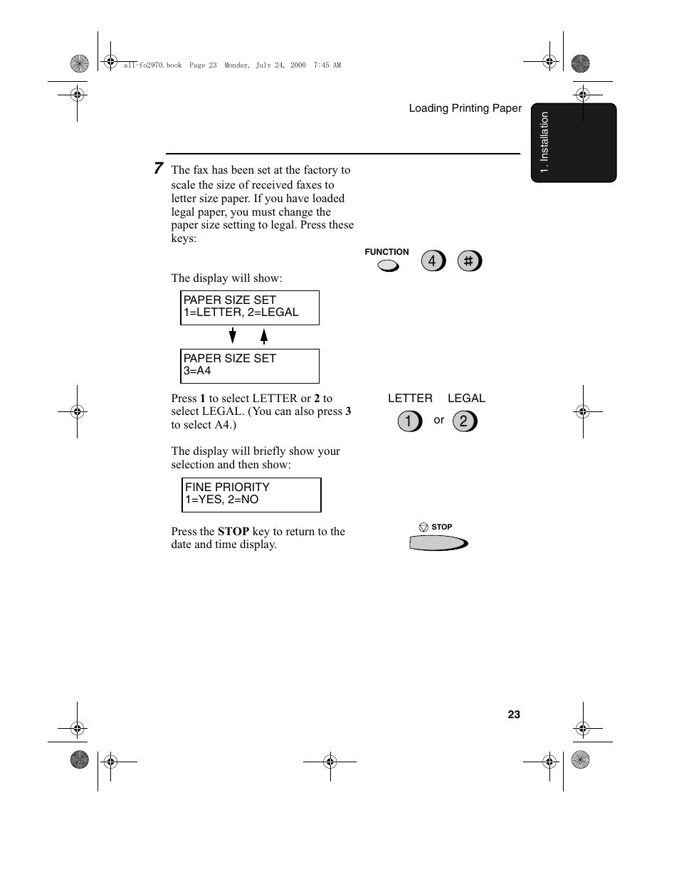 Sharp FO-2970M User Manual | Page 25 / 152