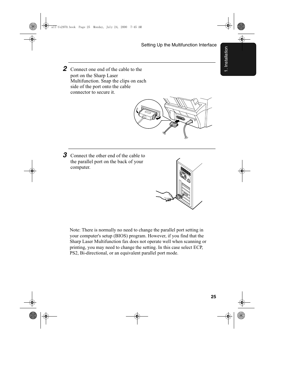 Sharp FO-2970M User Manual | Page 27 / 152