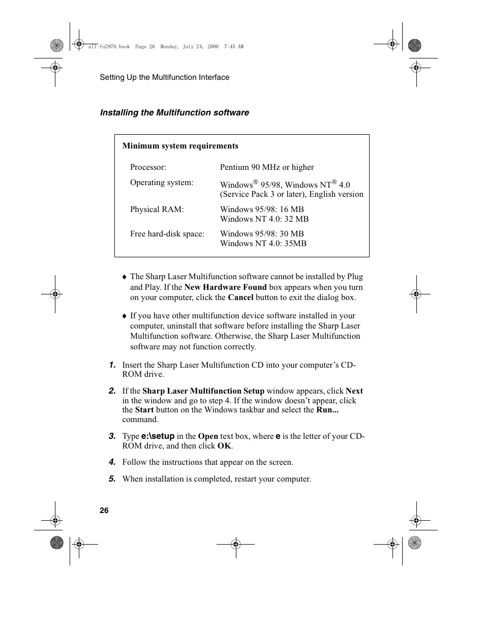 Sharp FO-2970M User Manual | Page 28 / 152