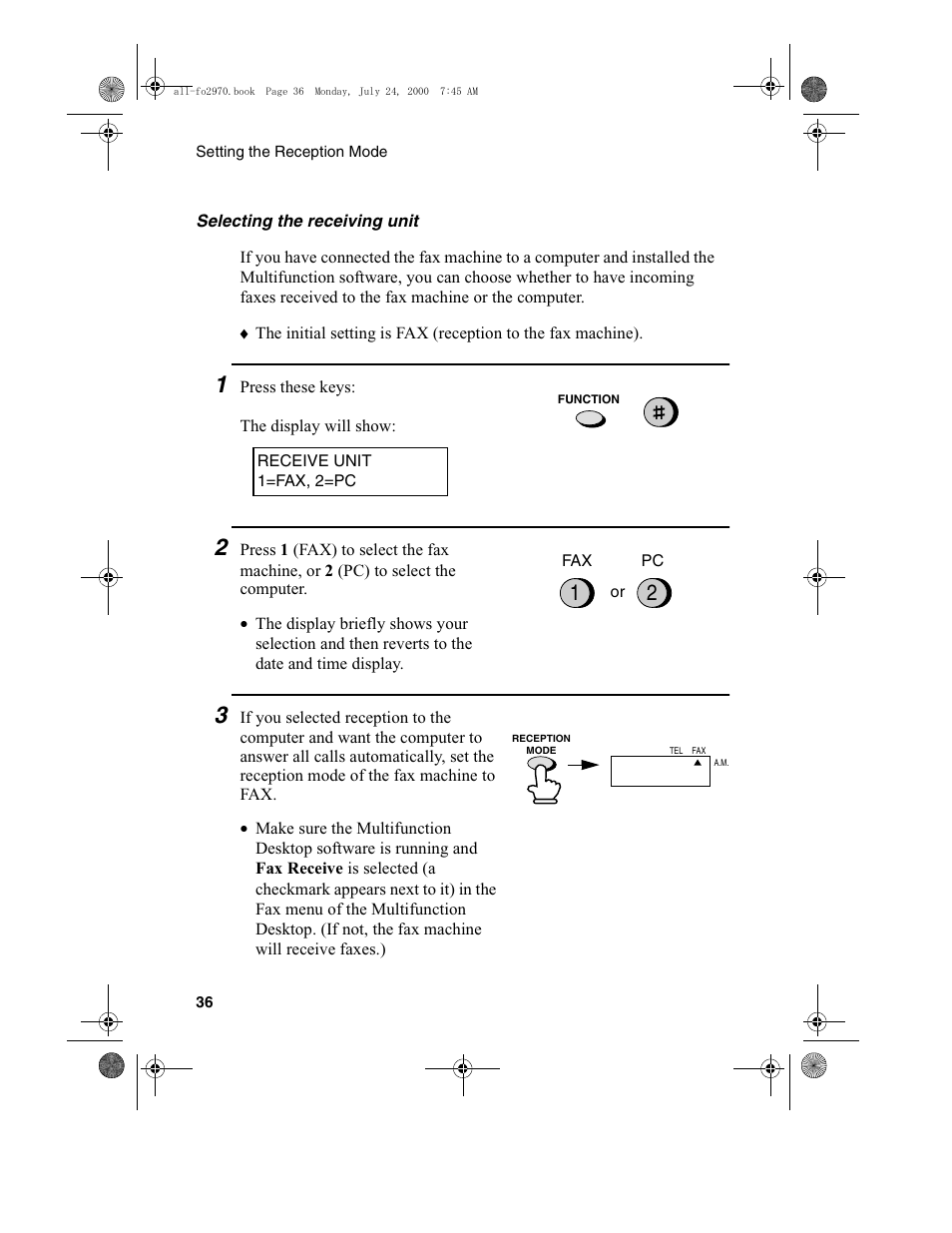 Sharp FO-2970M User Manual | Page 38 / 152