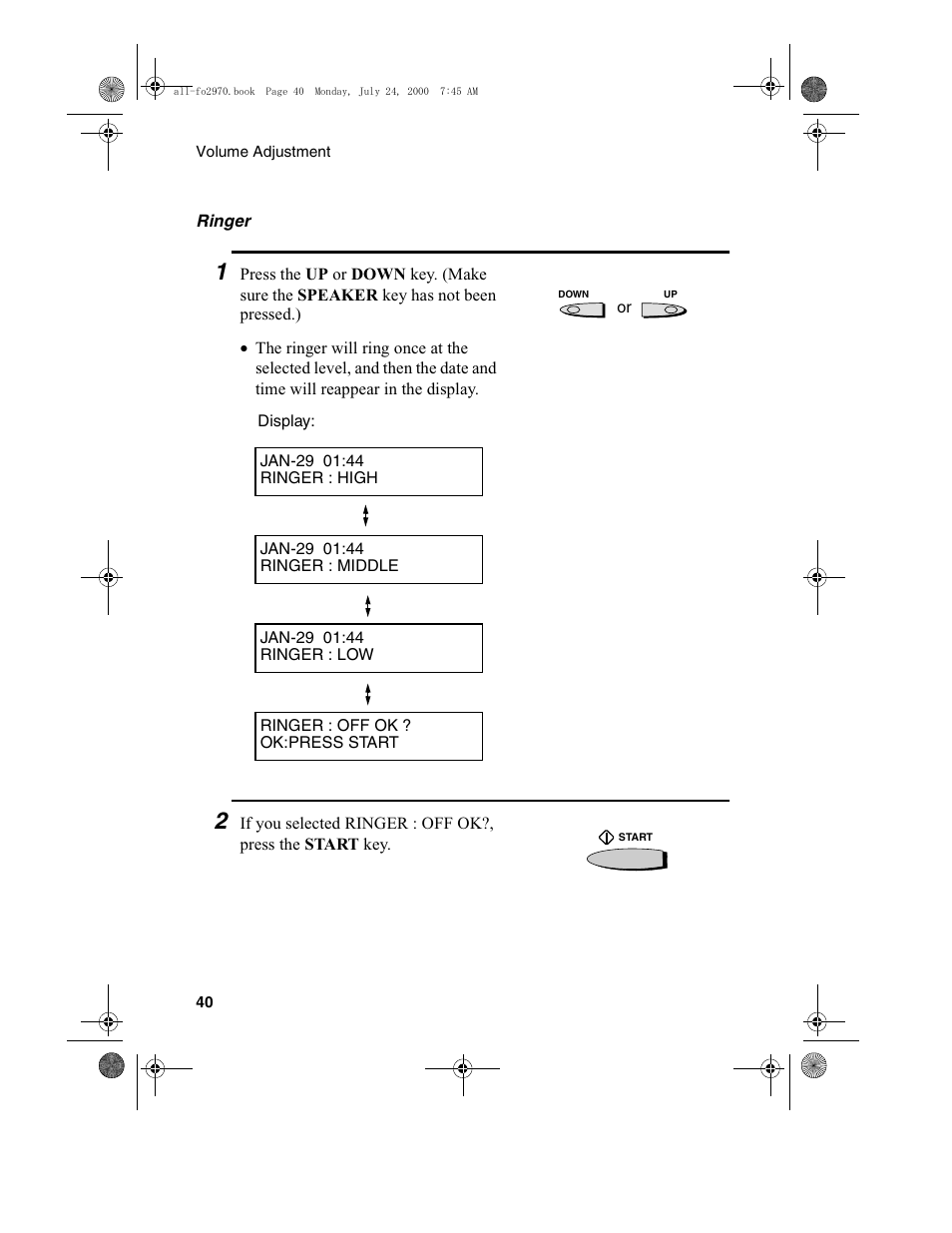 Sharp FO-2970M User Manual | Page 42 / 152