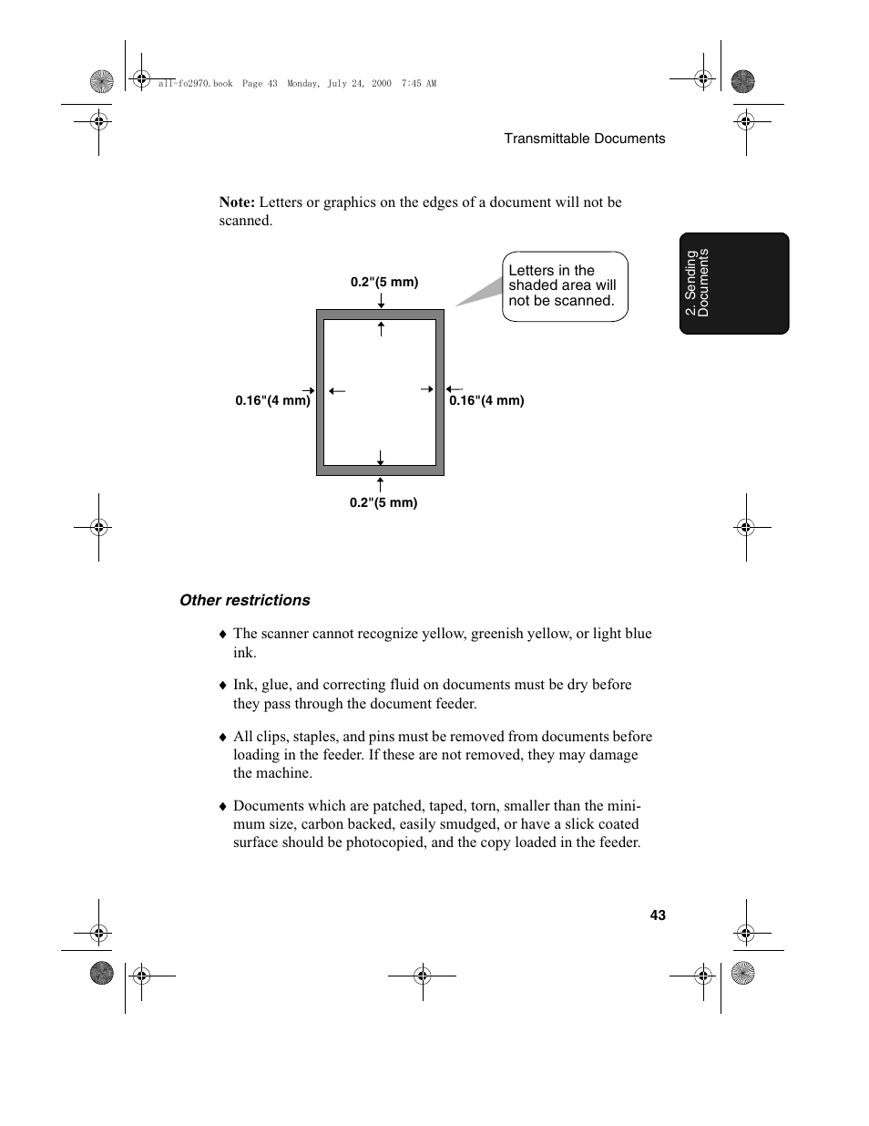 Sharp FO-2970M User Manual | Page 45 / 152