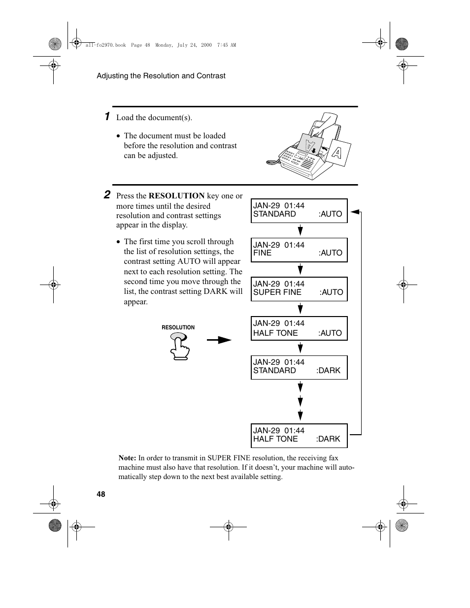 Sharp FO-2970M User Manual | Page 50 / 152