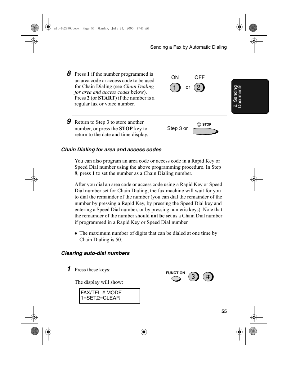 Sharp FO-2970M User Manual | Page 57 / 152