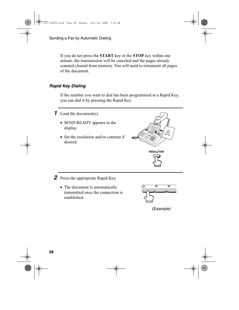 Sharp FO-2970M User Manual | Page 60 / 152