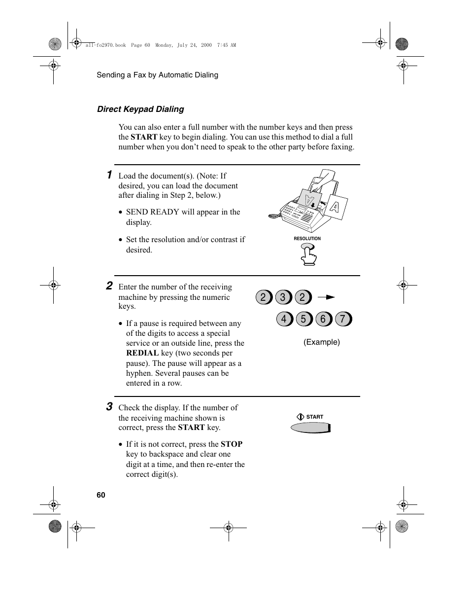 Sharp FO-2970M User Manual | Page 62 / 152