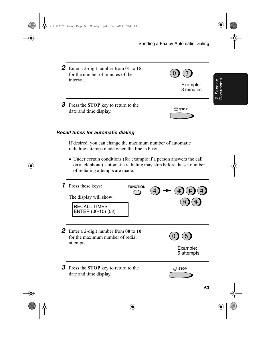 Sharp FO-2970M User Manual | Page 65 / 152