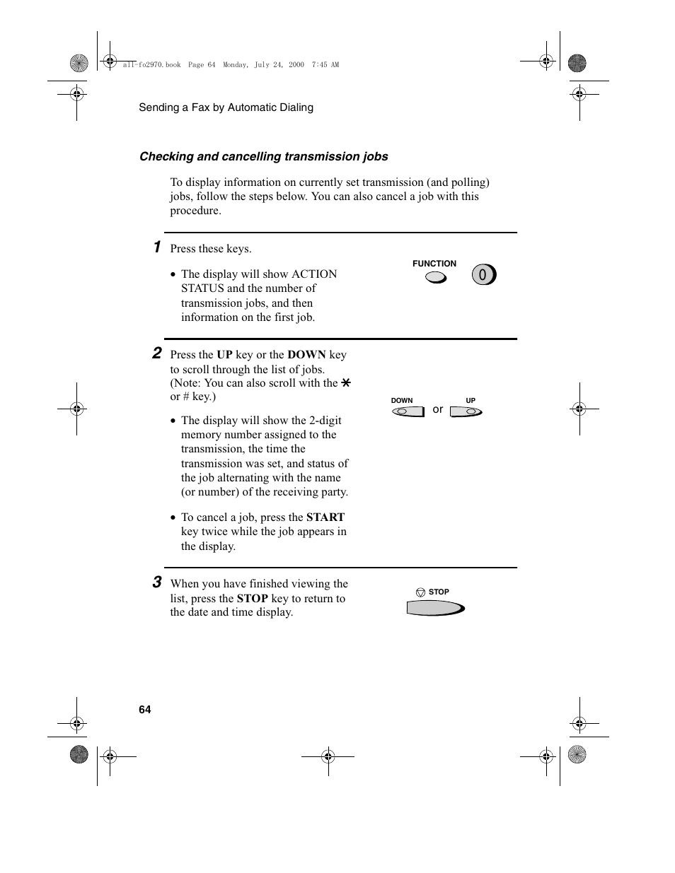 Sharp FO-2970M User Manual | Page 66 / 152