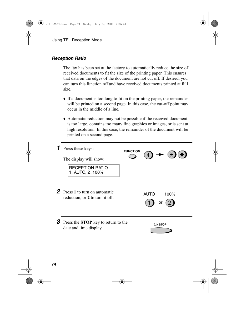 Sharp FO-2970M User Manual | Page 76 / 152