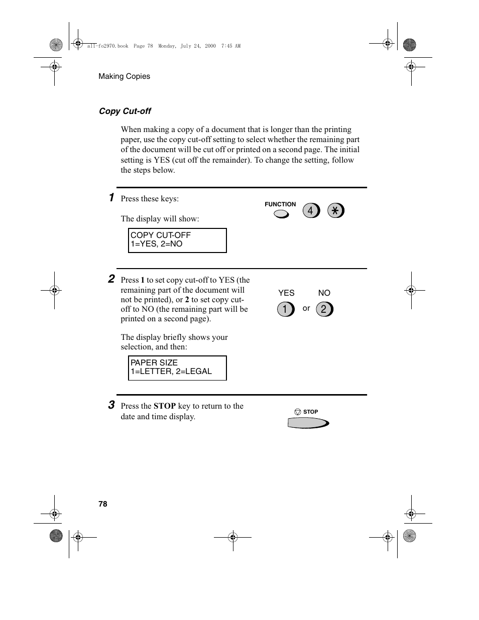 Sharp FO-2970M User Manual | Page 80 / 152