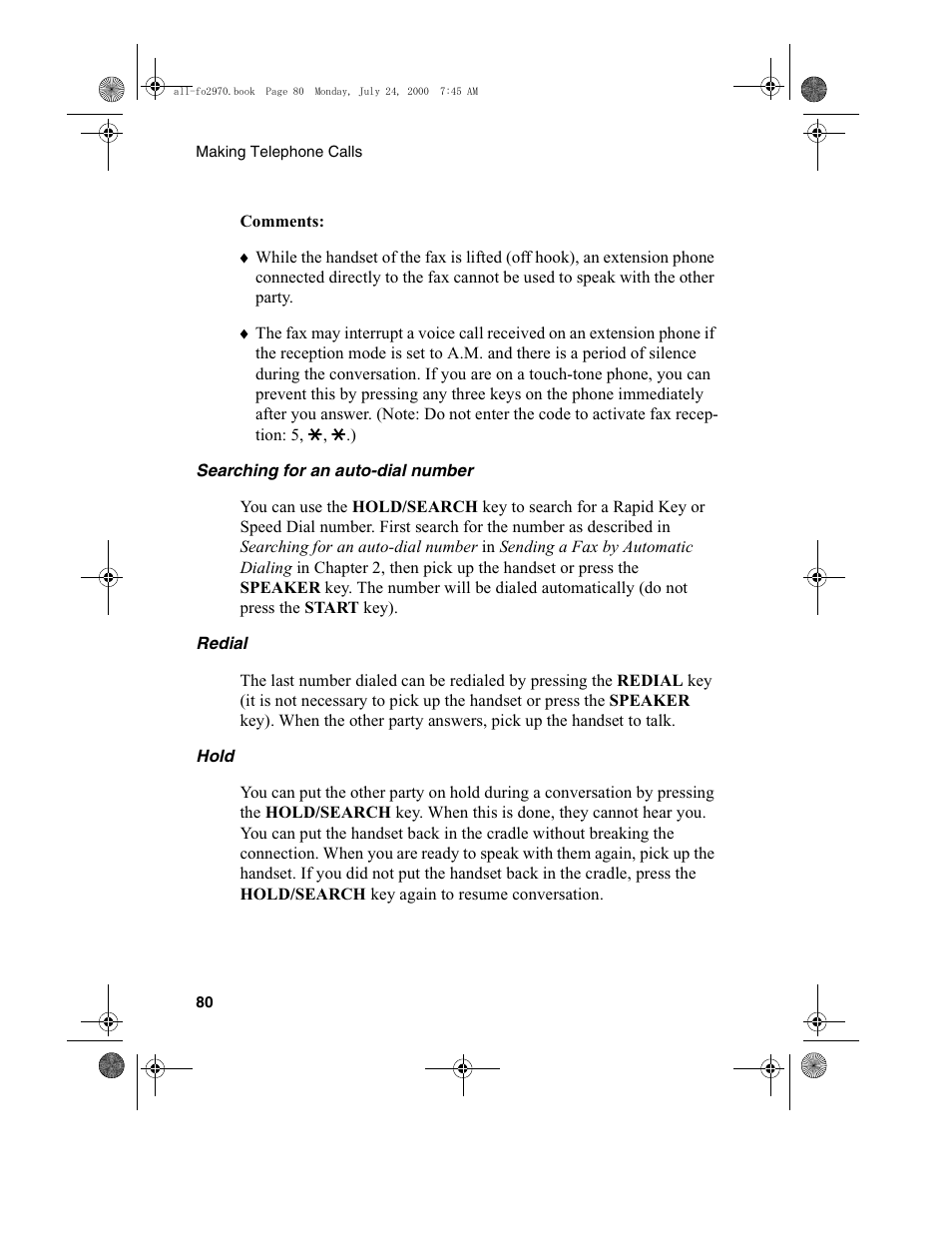 Sharp FO-2970M User Manual | Page 82 / 152