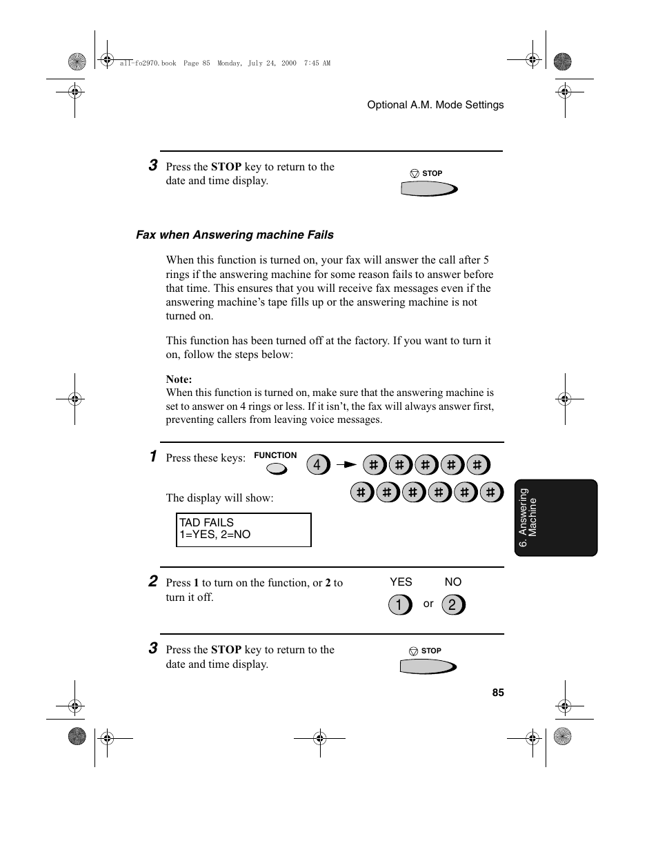 Sharp FO-2970M User Manual | Page 87 / 152