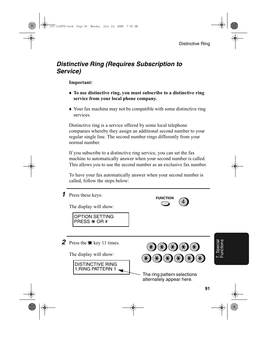 Sharp FO-2970M User Manual | Page 93 / 152