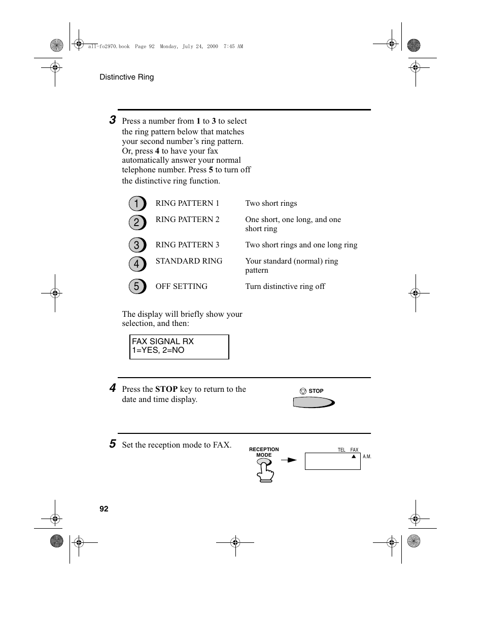 Sharp FO-2970M User Manual | Page 94 / 152