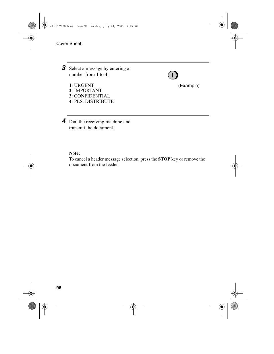 Sharp FO-2970M User Manual | Page 98 / 152