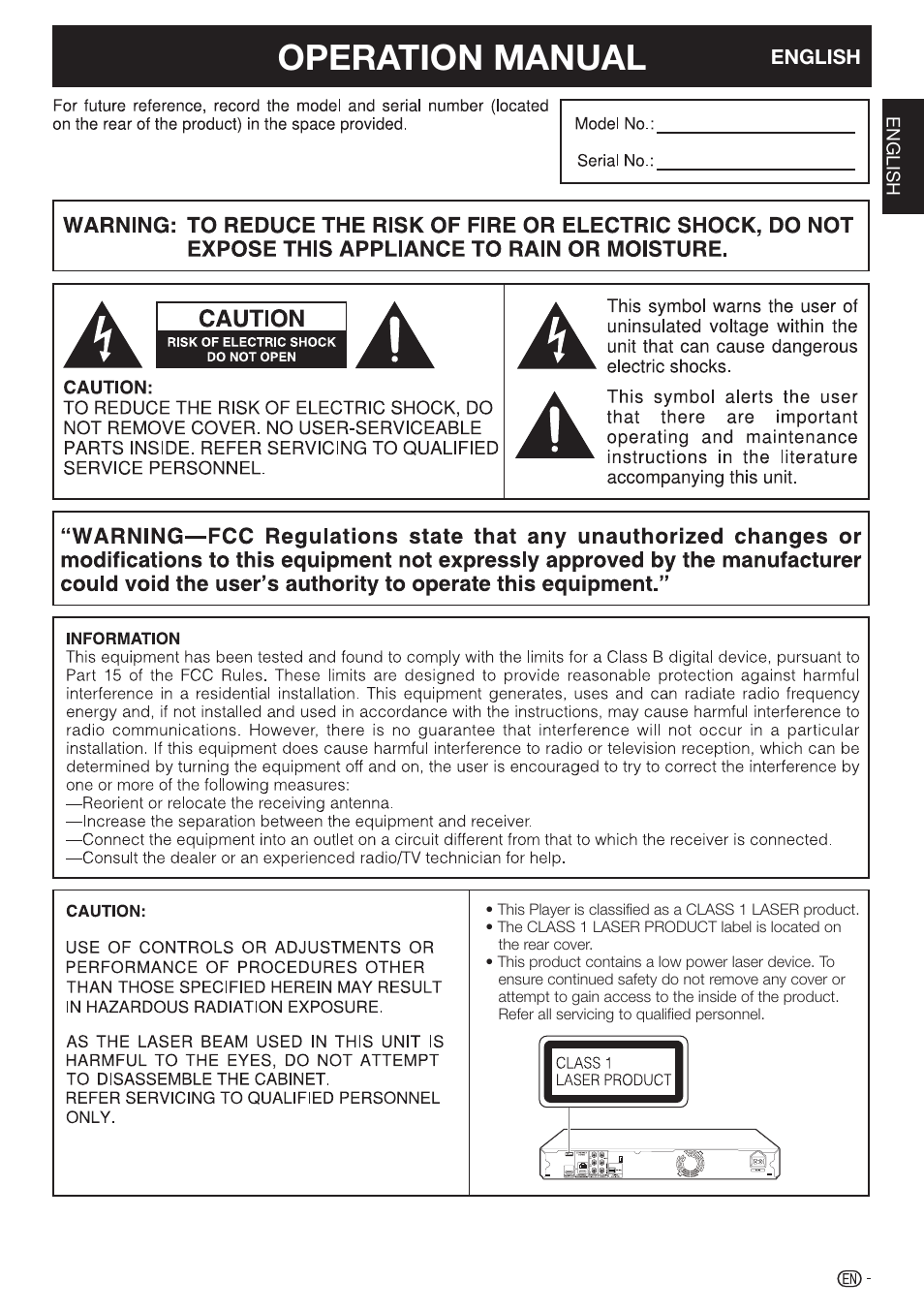 Operation manual | Sharp 10P01-CH-NG User Manual | Page 3 / 65