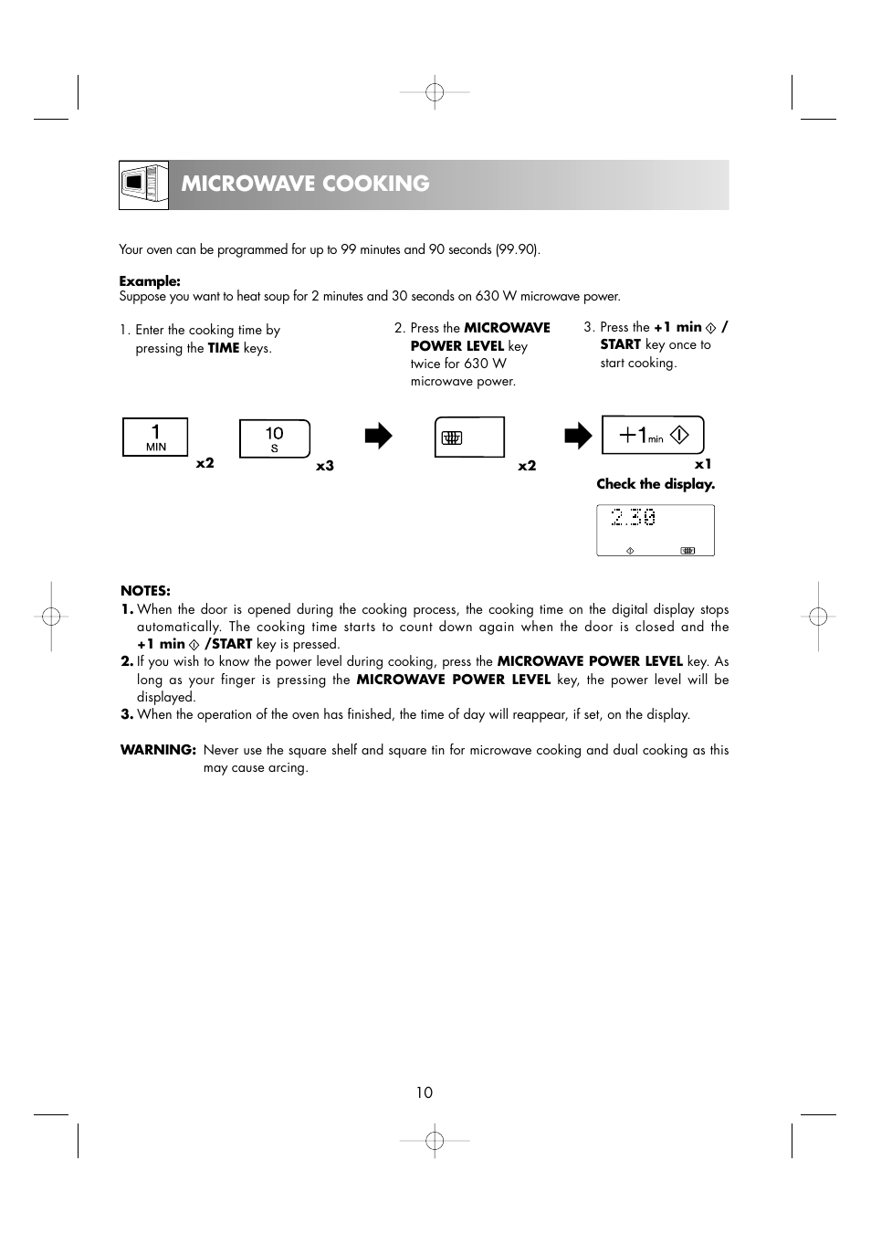 Microwave cooking | Sharp R-963S User Manual | Page 12 / 45