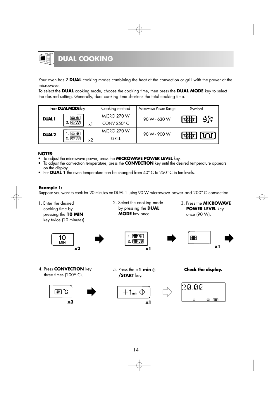 Dual cooking | Sharp R-963S User Manual | Page 16 / 45