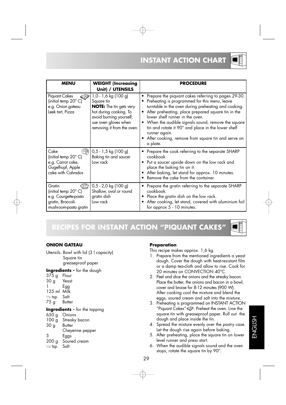 English | Sharp R-963S User Manual | Page 31 / 45