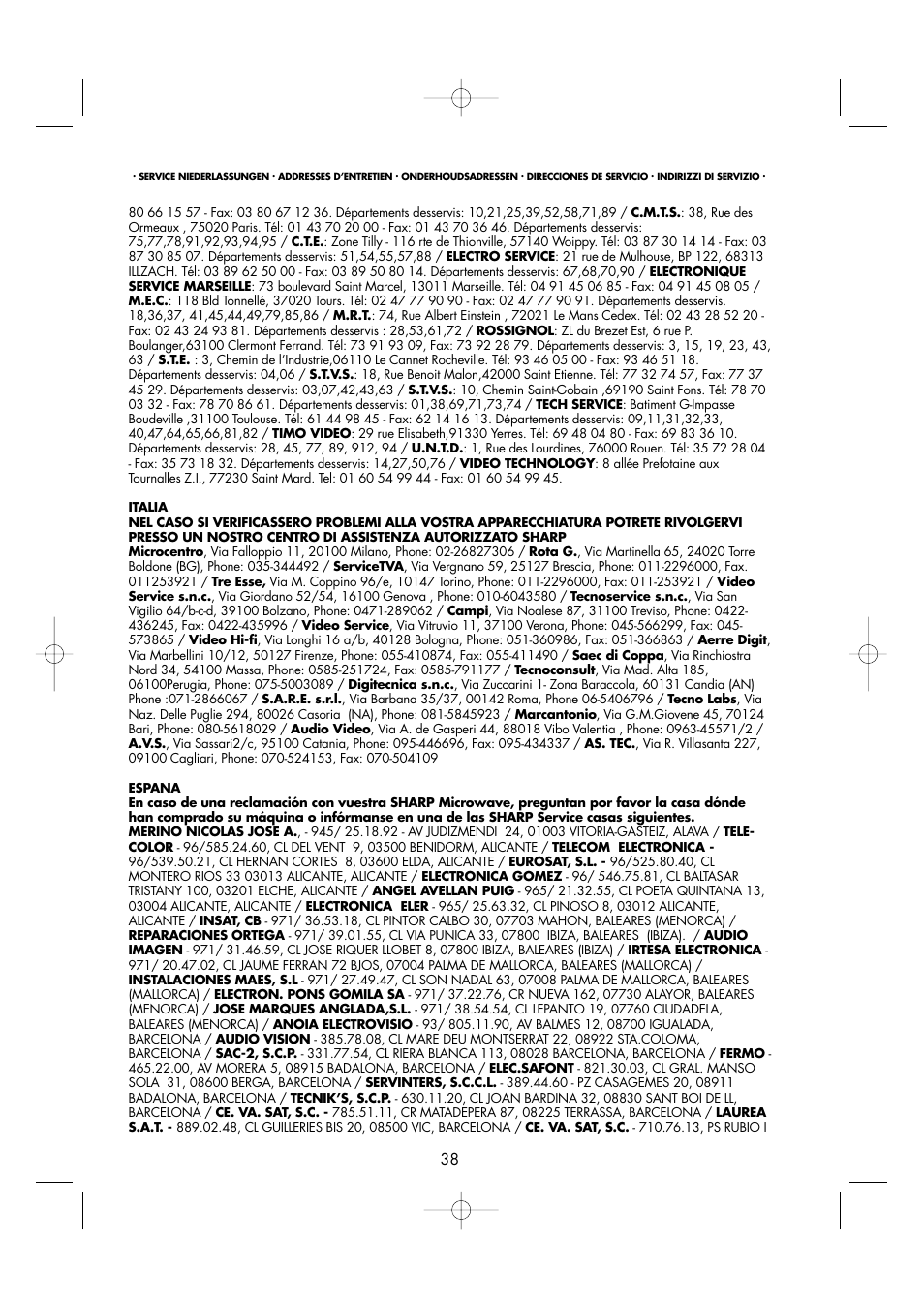 Sharp R-963S User Manual | Page 40 / 45