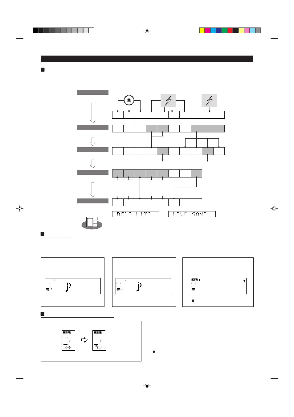 Husing the editing function, Continued), Hedit menu | Sharp MD-X8 User Manual | Page 33 / 60