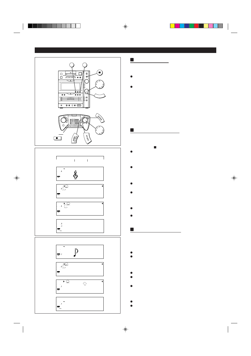 Hto create a disc name, Hto create a track name | Sharp MD-X8 User Manual | Page 37 / 60