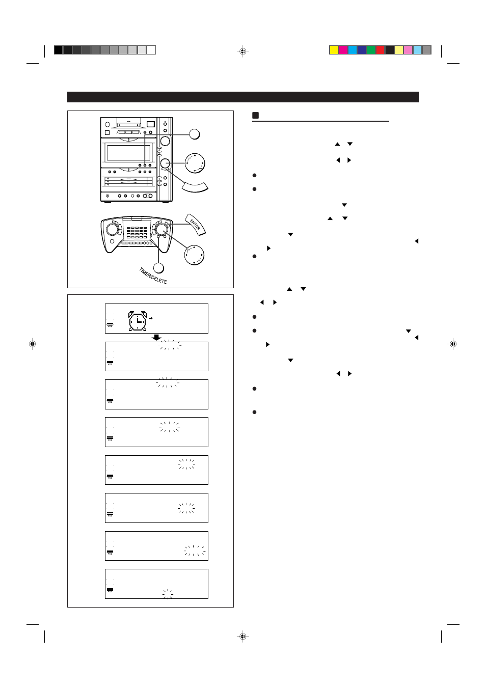 Continued), Hto set up the timer for recording 1 | Sharp MD-X8 User Manual | Page 41 / 60