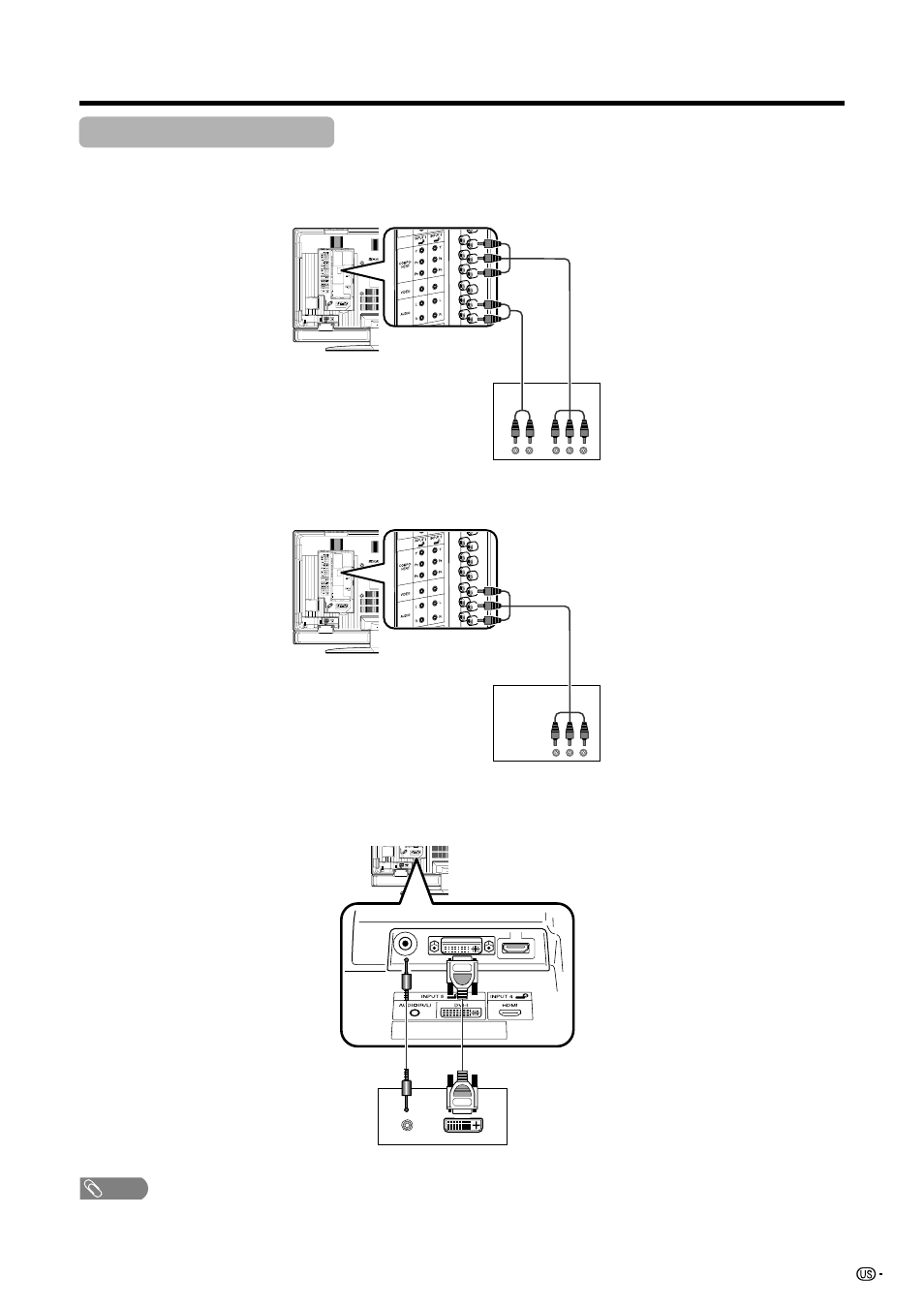 Connecting a dvd player | Sharp Aquos LC 45GD7U User Manual | Page 47 / 89