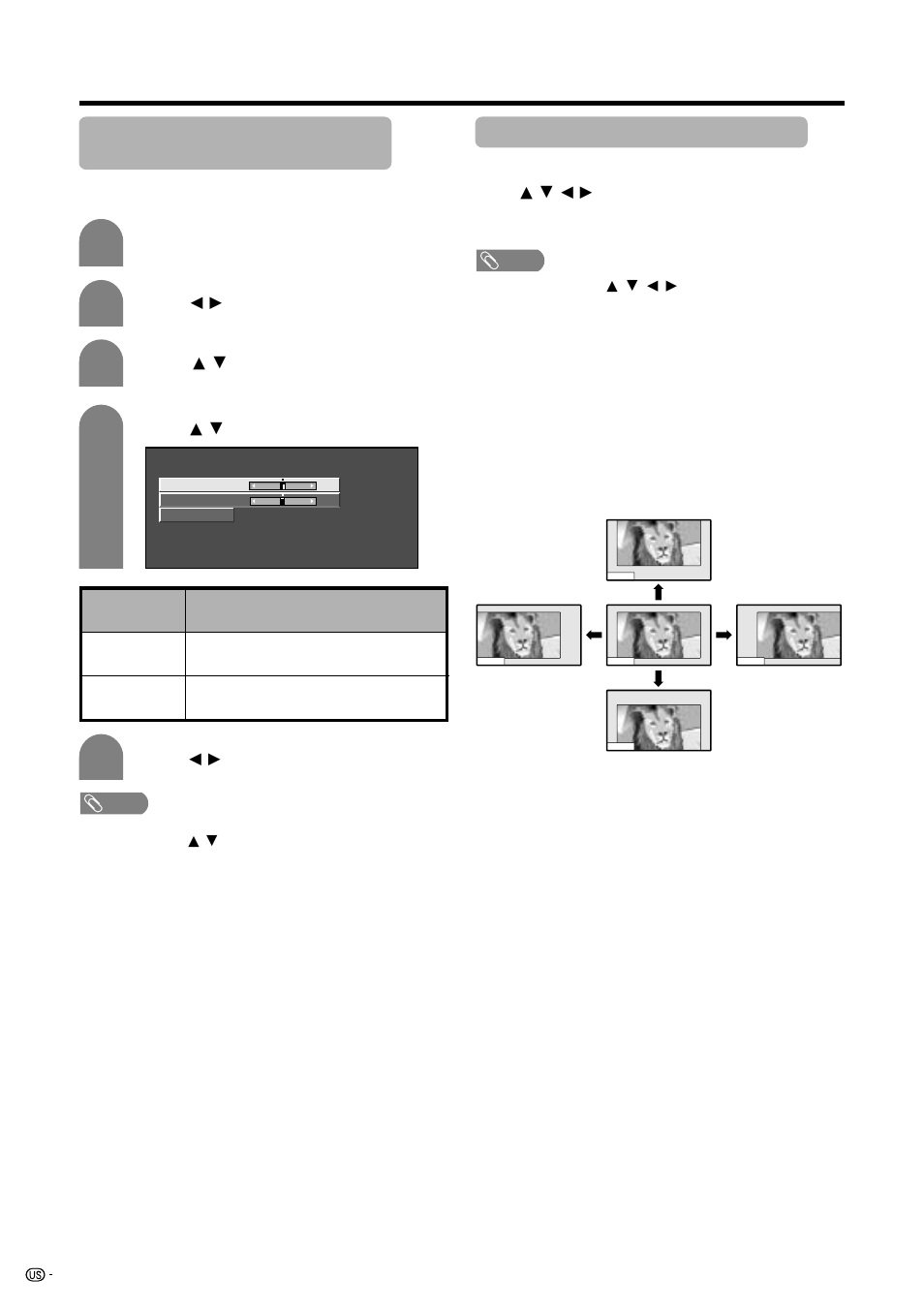 Useful adjustment settings, Image position (av input mode only), Moving the picture on the screen | Sharp Aquos LC 45GD7U User Manual | Page 58 / 89