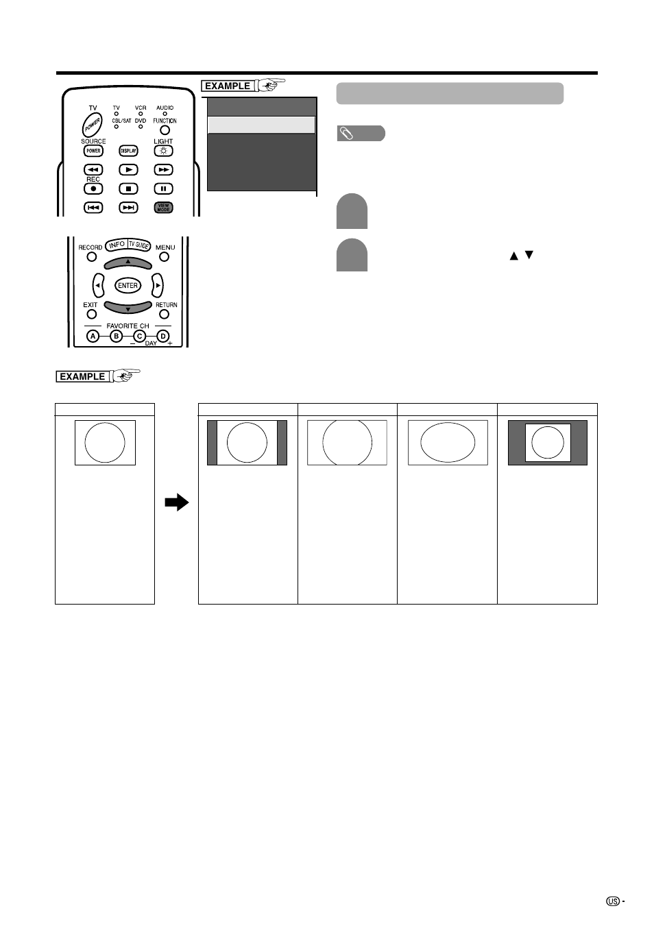 View mode (for pc input mode) | Sharp Aquos LC 45GD7U User Manual | Page 63 / 89