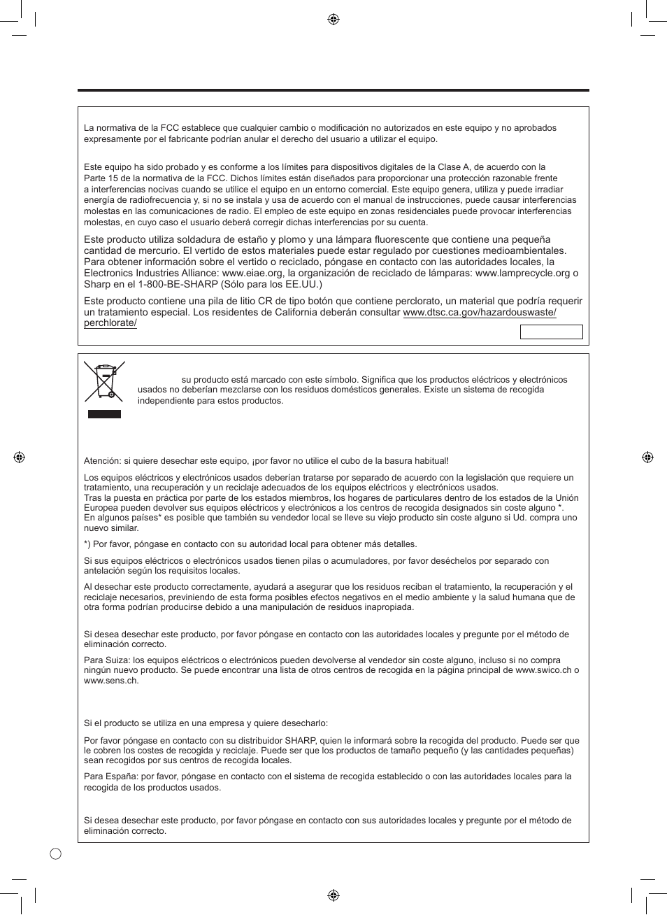 Información importante (continuación) | Sharp TINSE1145MPZZ(1) User Manual | Page 28 / 40