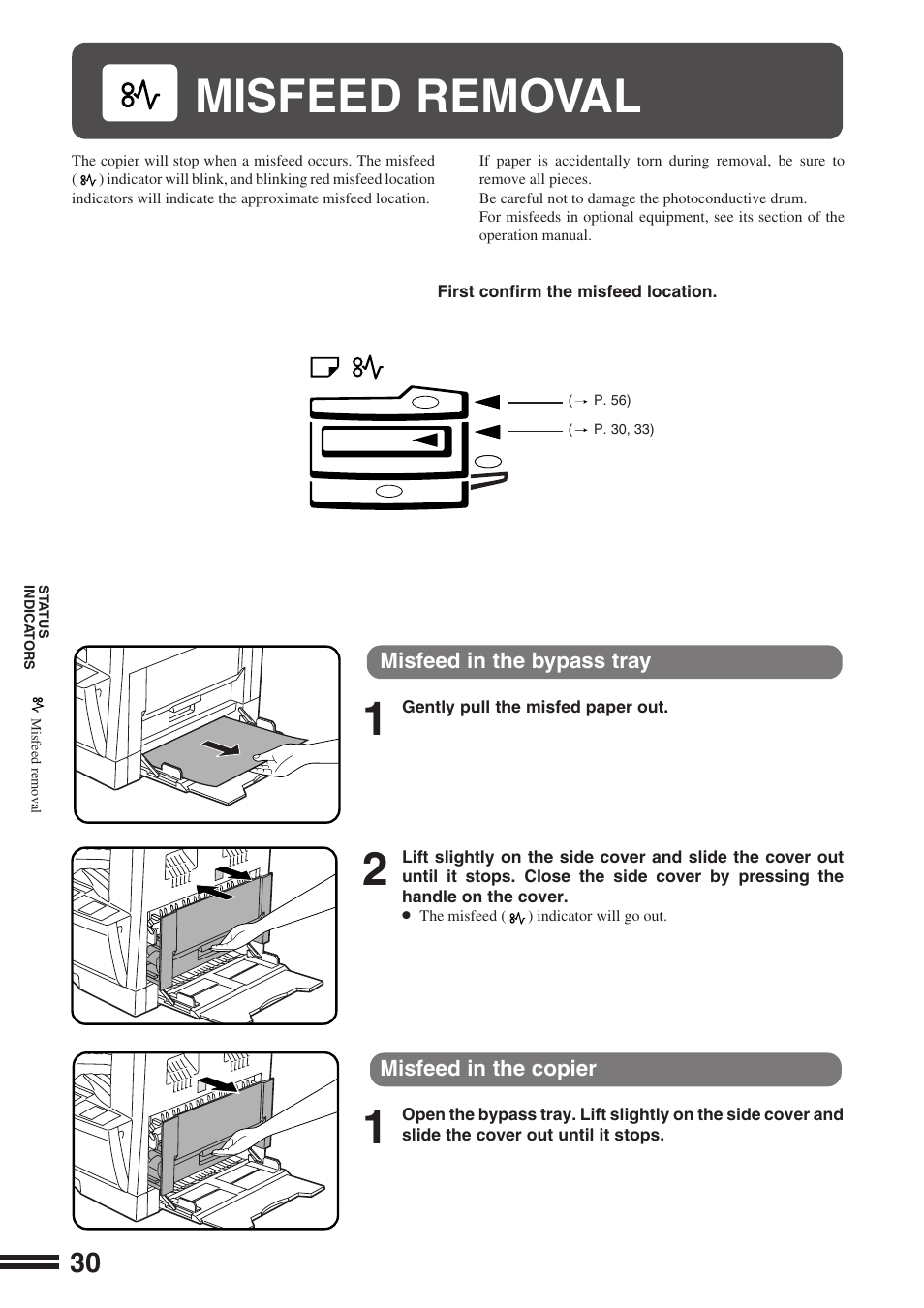 Misfeed removal | Sharp AR-162S User Manual | Page 32 / 68