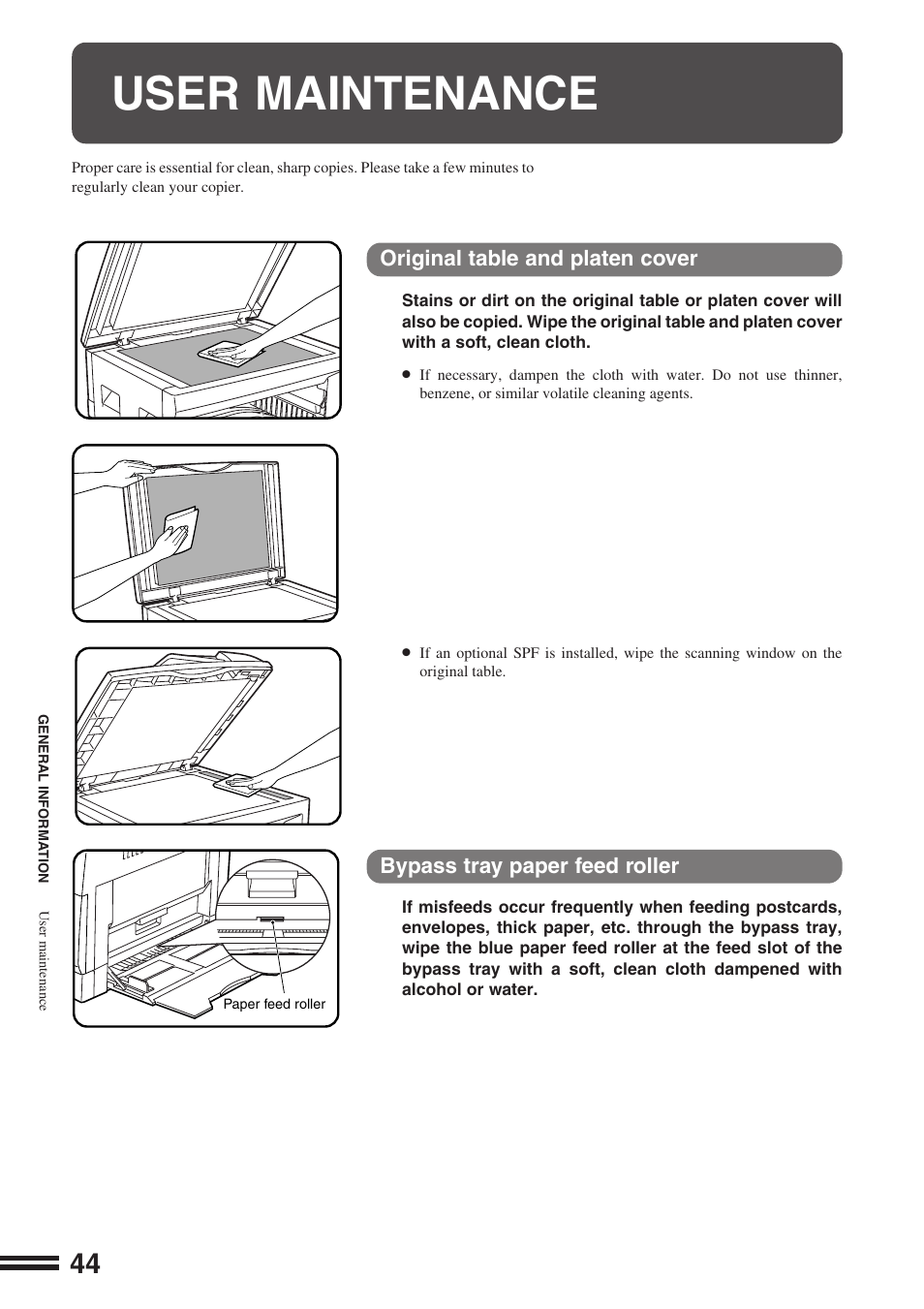 User maintenance | Sharp AR-162S User Manual | Page 46 / 68