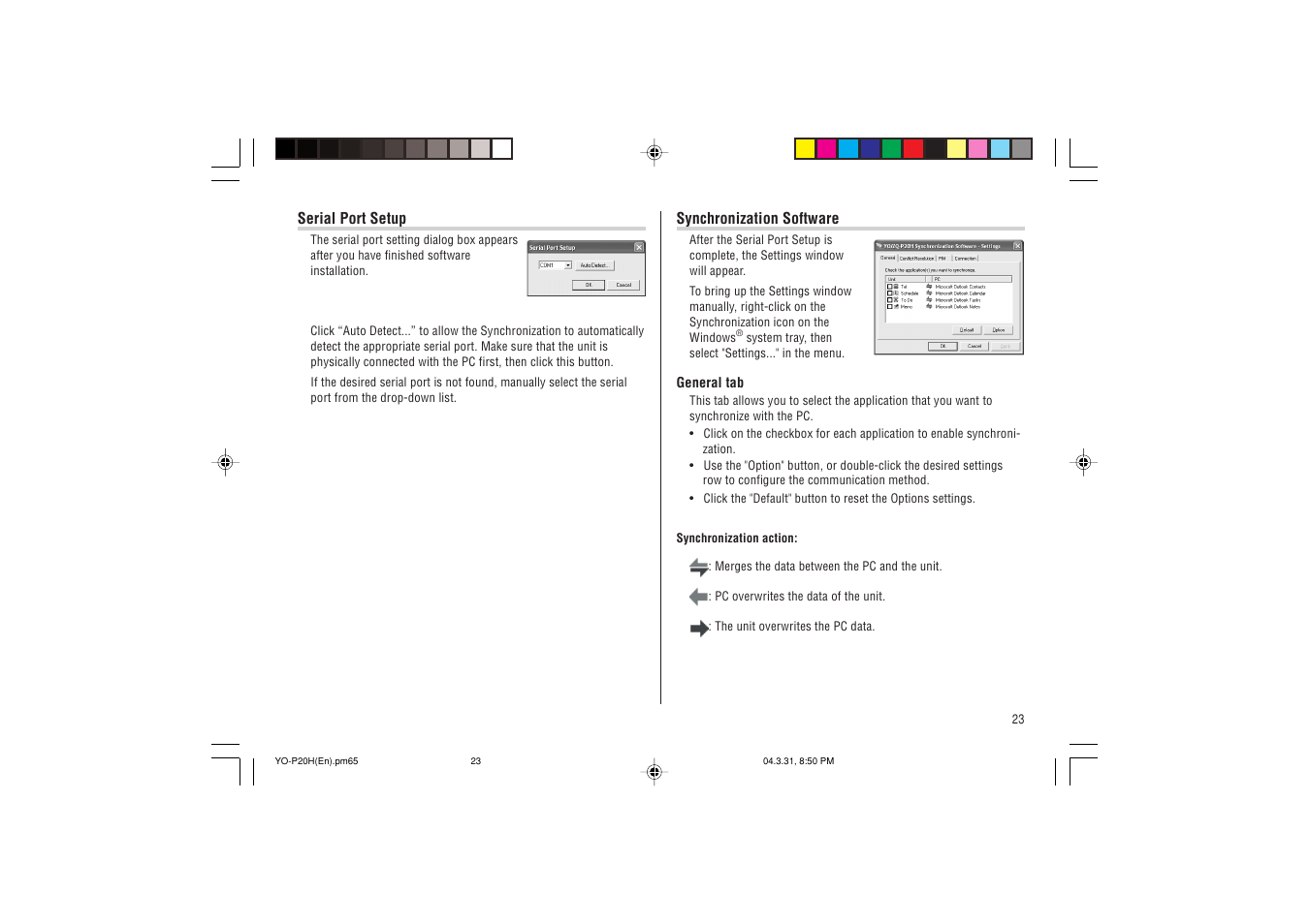 Sharp YO-P20H User Manual | Page 25 / 32