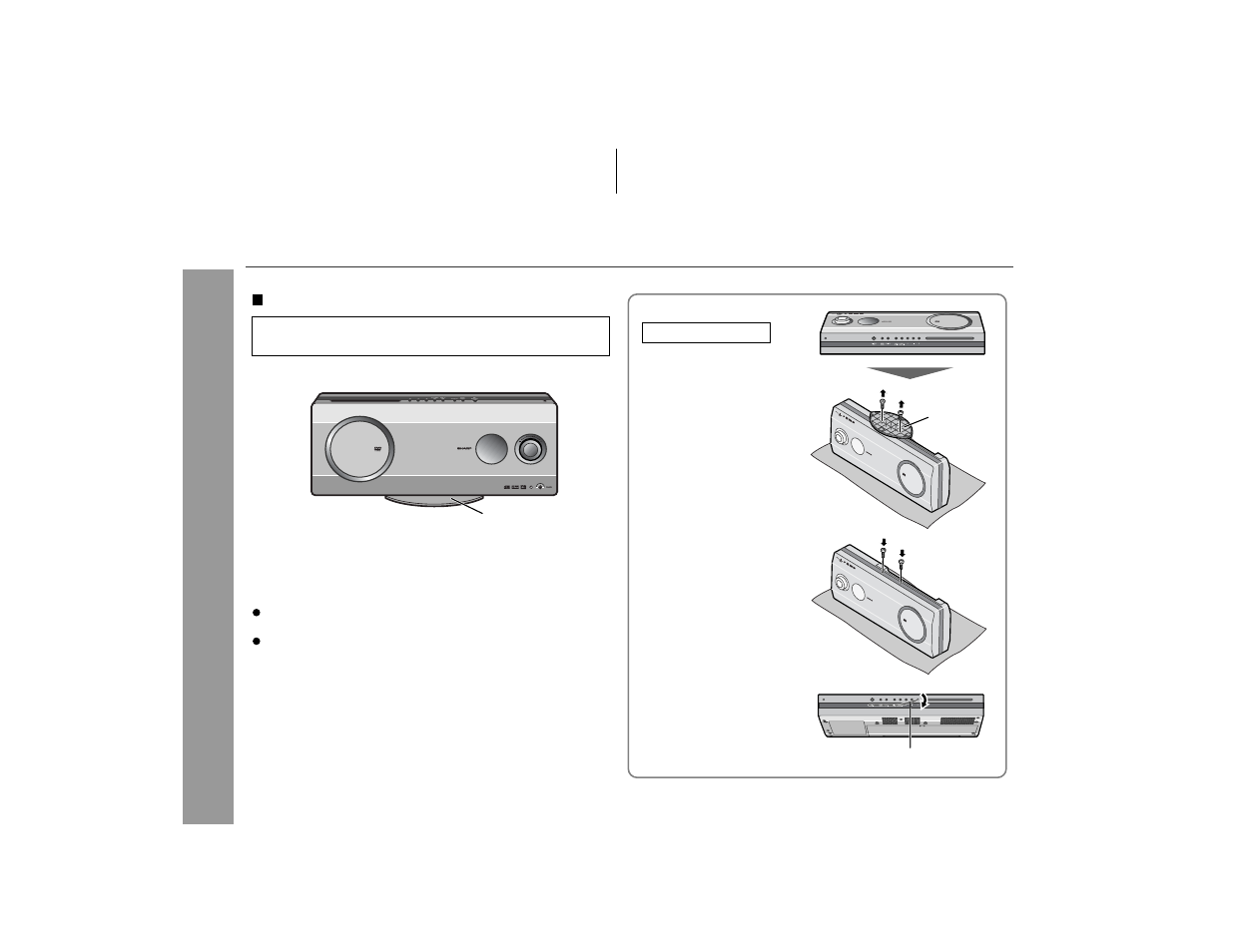 Main unit preparation, Pre paration for use | Sharp HT-X1 User Manual | Page 18 / 68