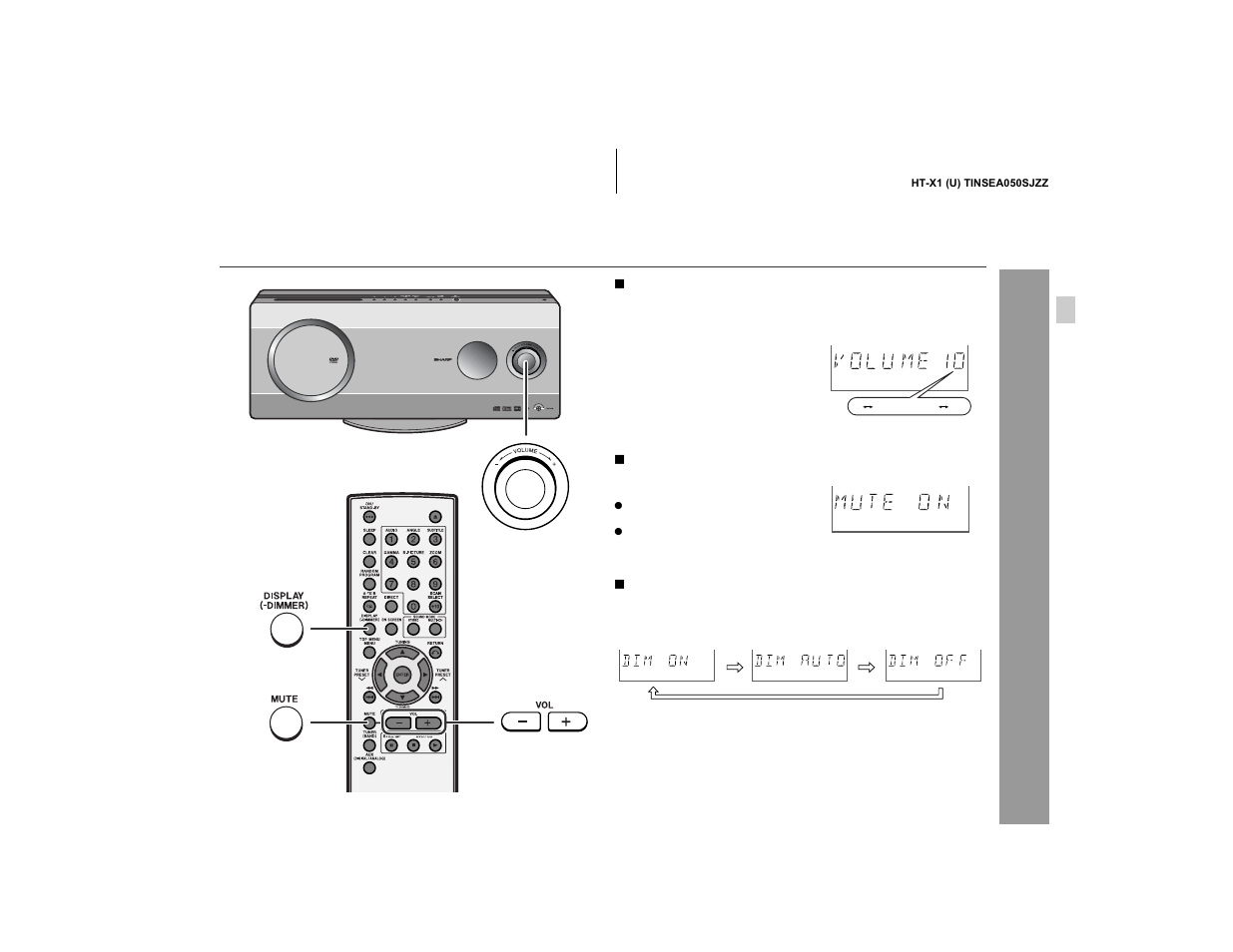 General control, Pre paration for use | Sharp HT-X1 User Manual | Page 27 / 68