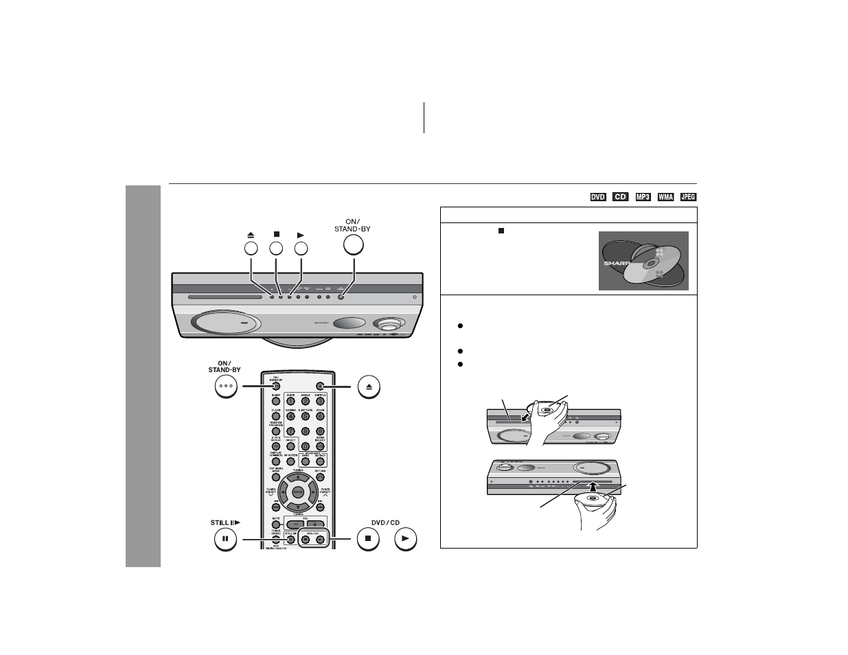 Playing a disc, Dv d oper ation | Sharp HT-X1 User Manual | Page 28 / 68