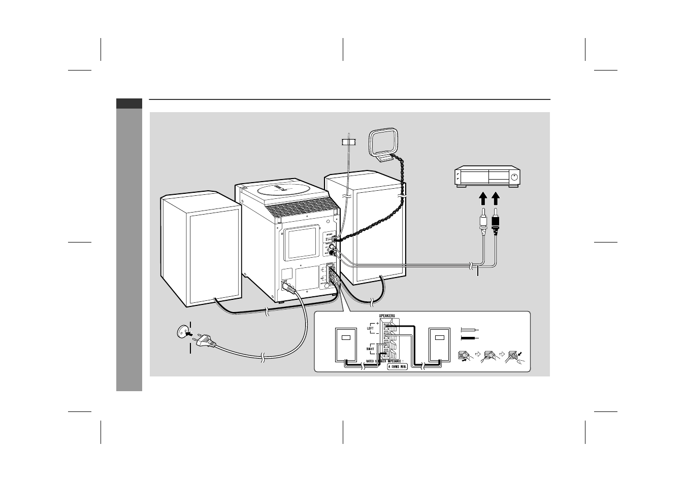 System connections | Sharp XL-35H User Manual | Page 12 / 33