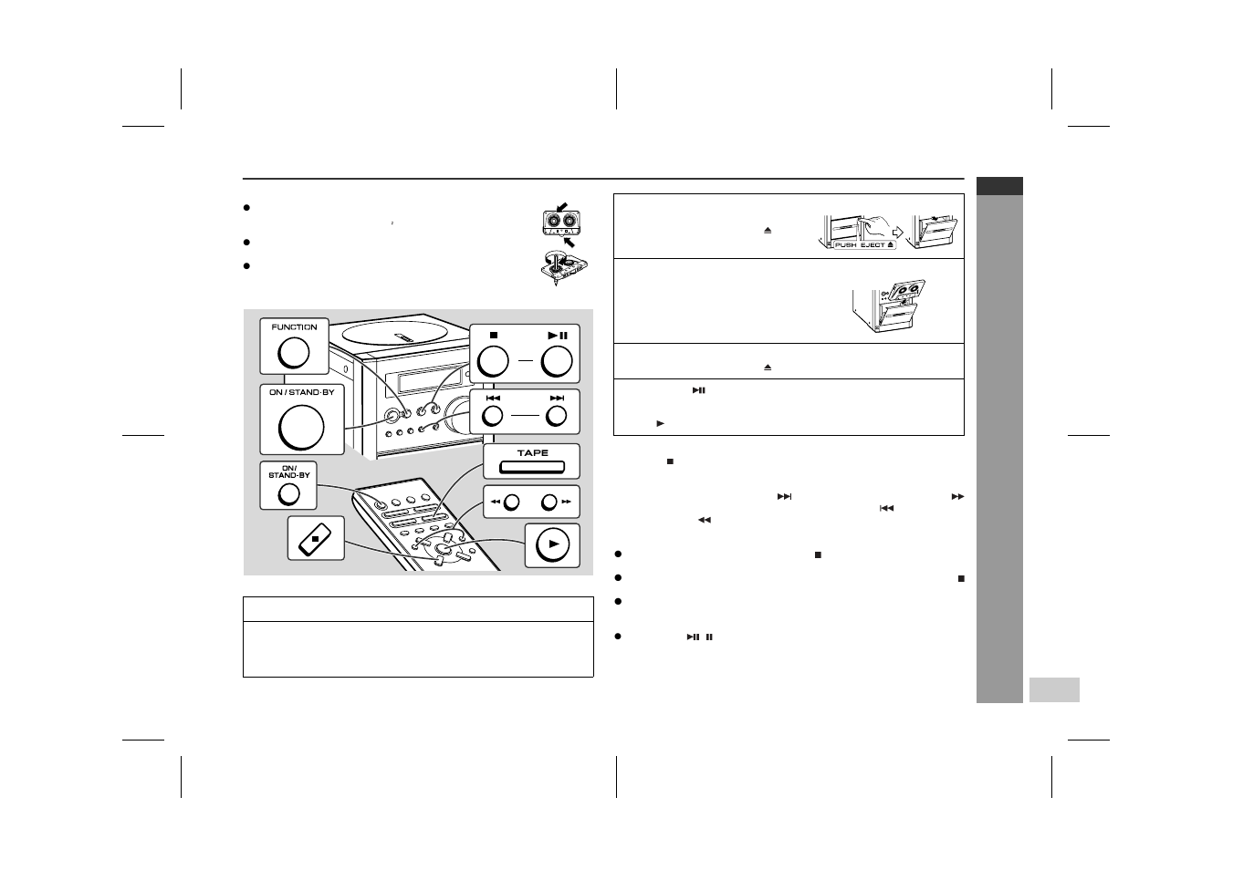 Listening to a cassette tape, Ta pe pla y bac k | Sharp XL-35H User Manual | Page 23 / 33