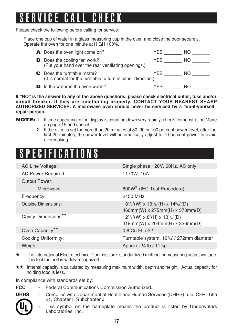 Sharp R-216L User Manual | Page 19 / 44