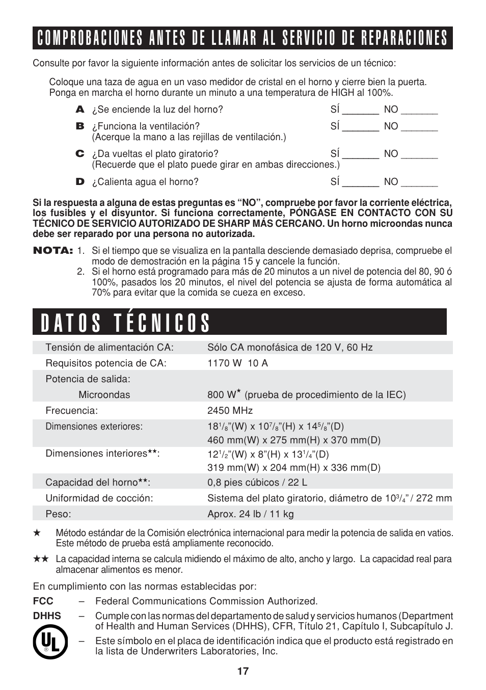 Sharp R-216L User Manual | Page 41 / 44