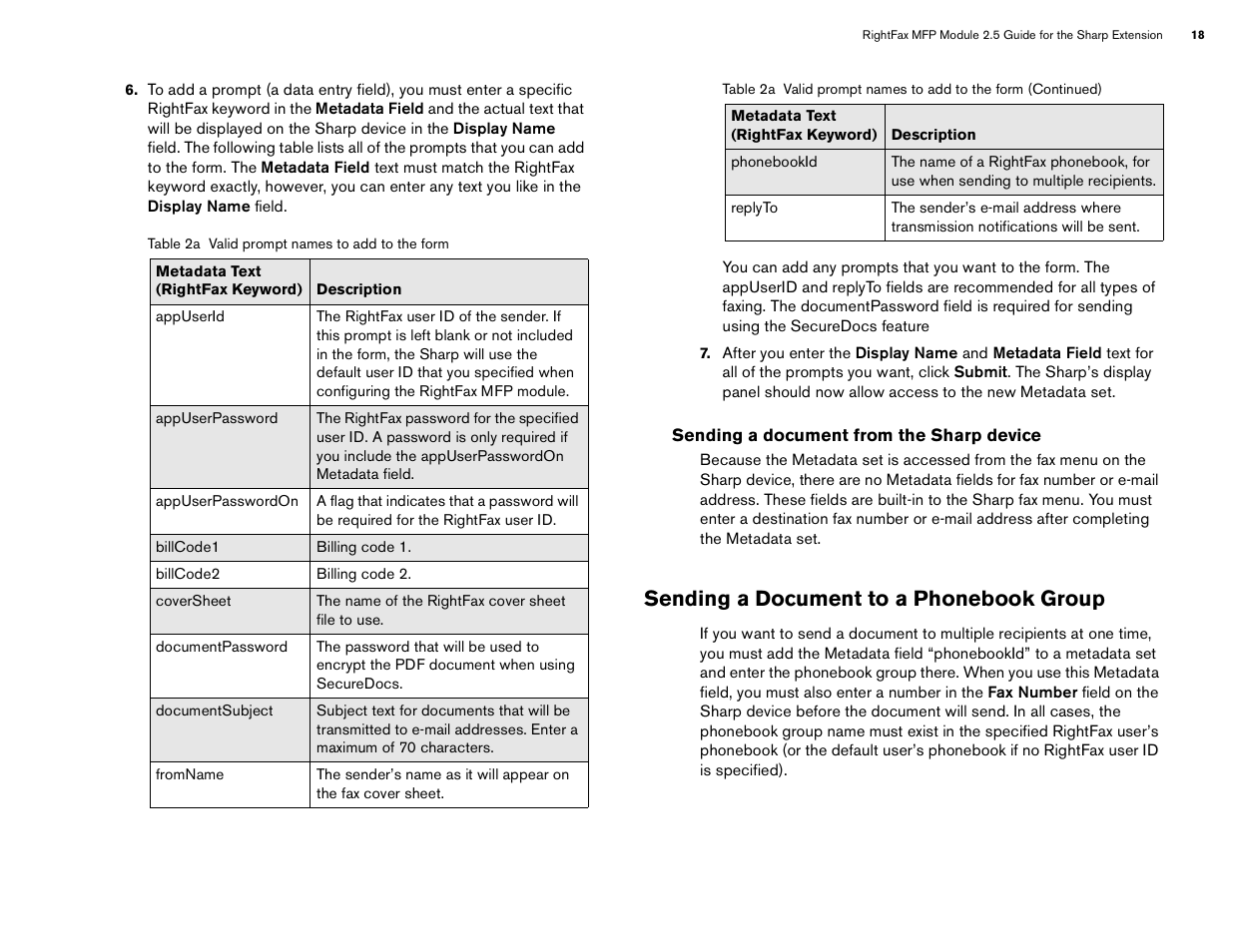 Sending a document to a phonebook group | Sharp Version 2.5 User Manual | Page 18 / 36