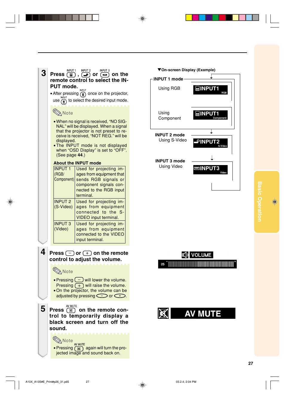 Sharp PG-A10S User Manual | Page 31 / 103