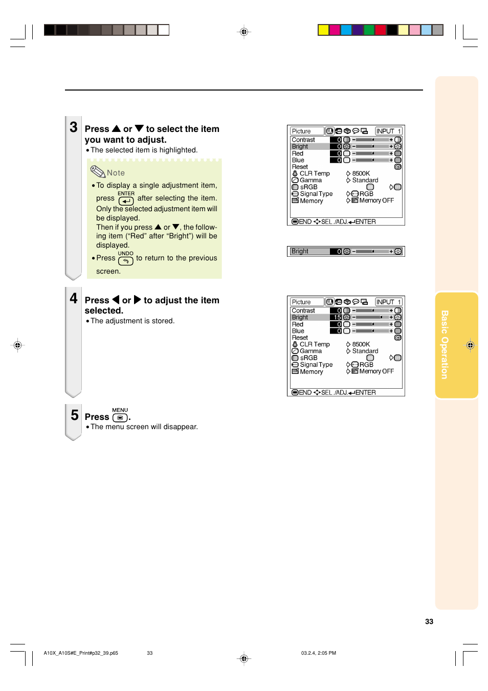 Sharp PG-A10S User Manual | Page 37 / 103
